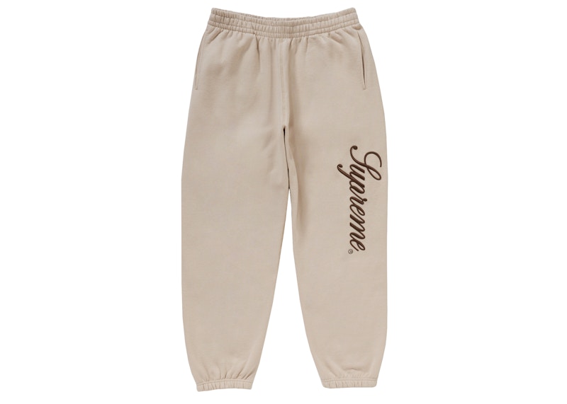 Supreme Embroidered Script Sweatpant Stone Overige kleuren