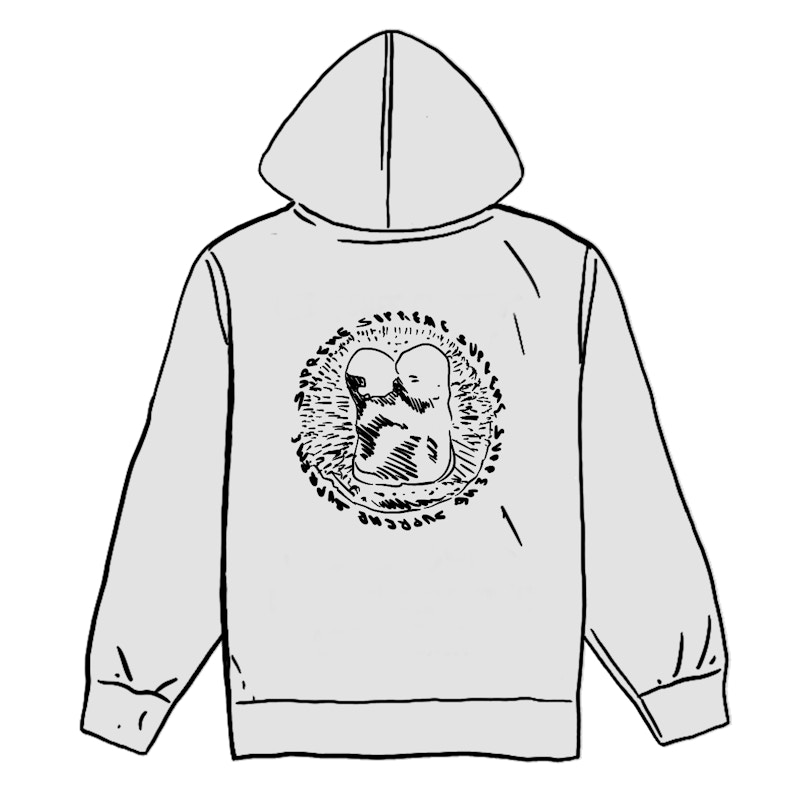 Supreme Embryo Hooded Sweatshirt Ash Grijs