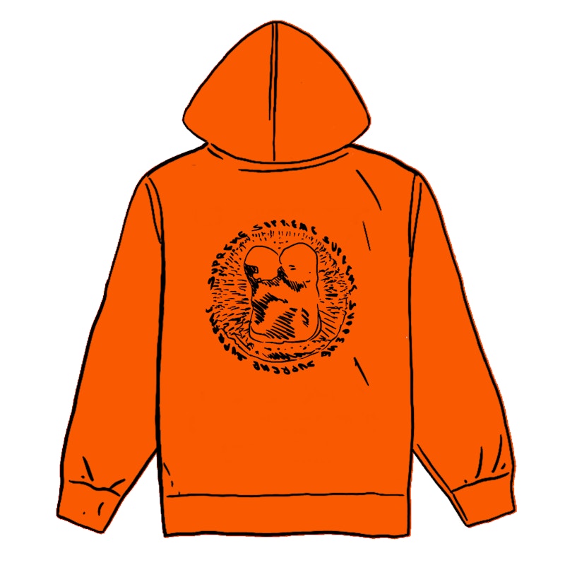 Supreme Embryo Hooded Sweatshirt Oranje