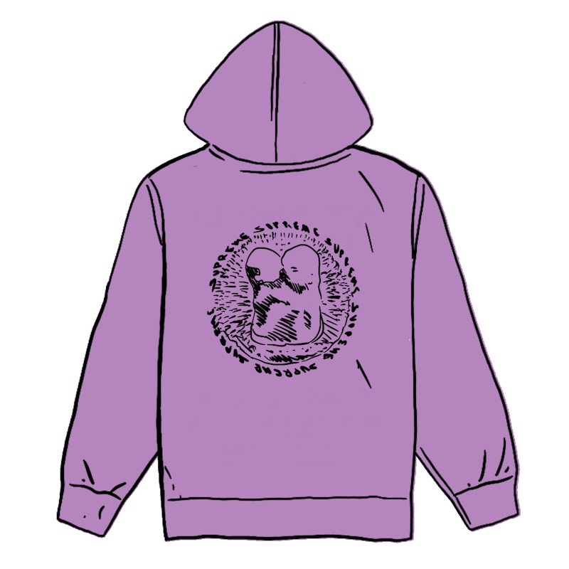 Supreme Embryo Hooded Sweatshirt Violet Paars