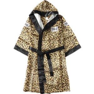 Supreme Everlast Satin Hooded Boxing Robe Leopard Print