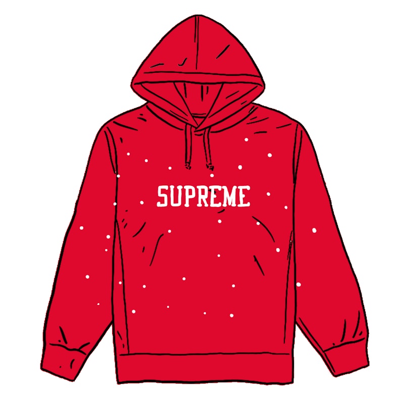 Supreme Eyelet Hooded Sweatshirt Rood