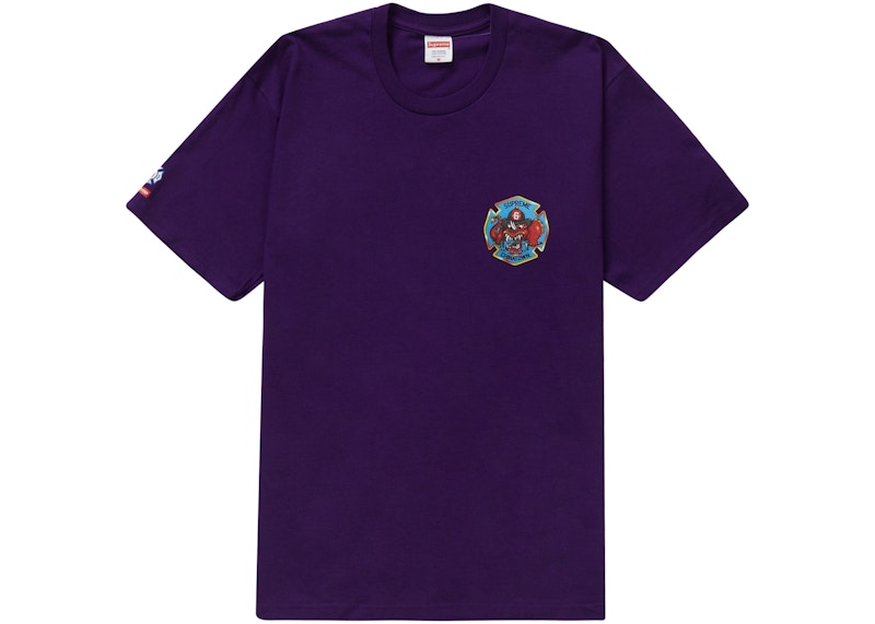Supreme FDNY Engine 9 Tee Paars