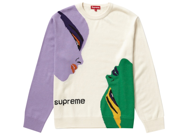 Supreme Faces Sweater Creme