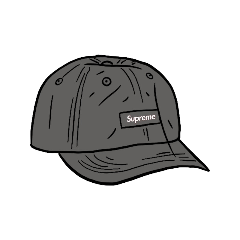 Supreme Faded Ripstop 6-Panel Zwart