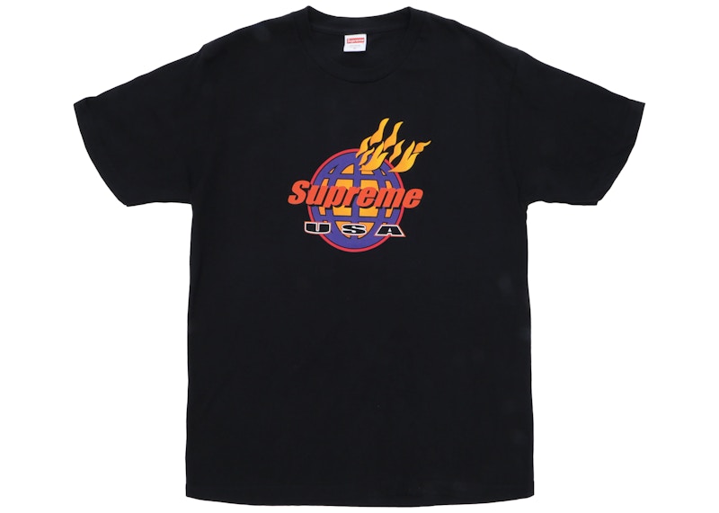 Supreme Fire Tee Zwart