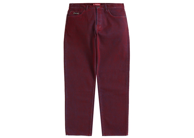 Supreme Flocked Regular Jean Rood