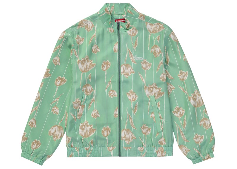 Supreme Floral Silk Track Jacket Groen