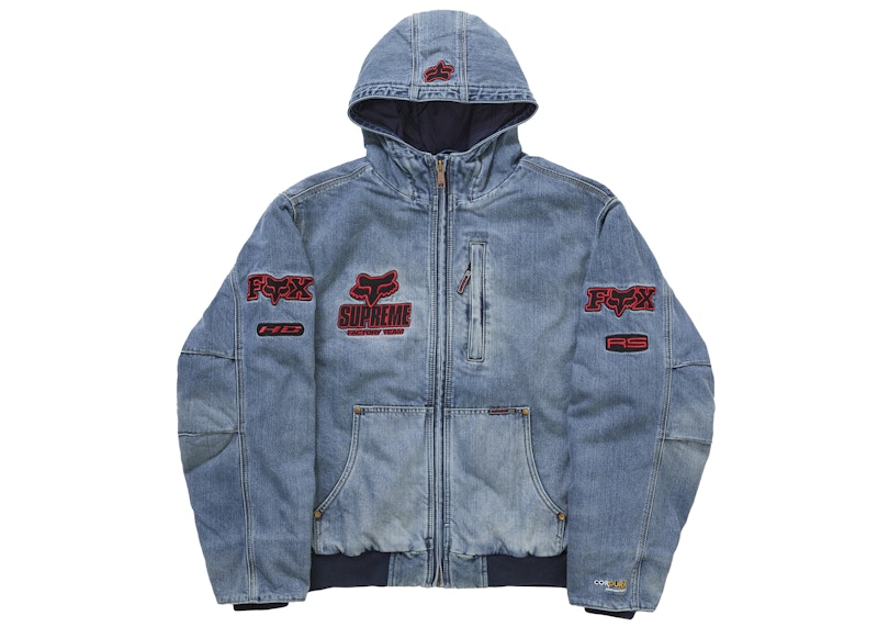 Supreme Fox Racing Hooded Work Jacket Blauw