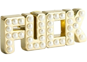 Supreme Fuck Pin Goud