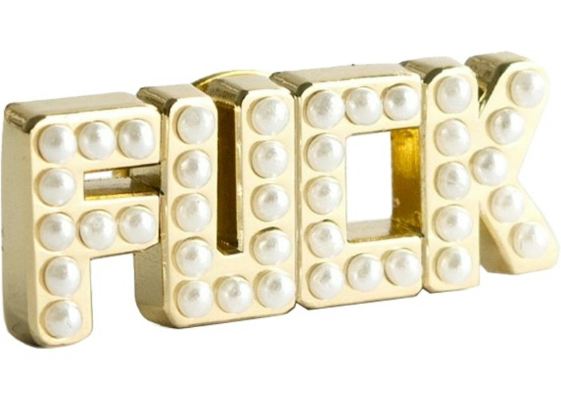 Supreme Fuck Pin Goud
