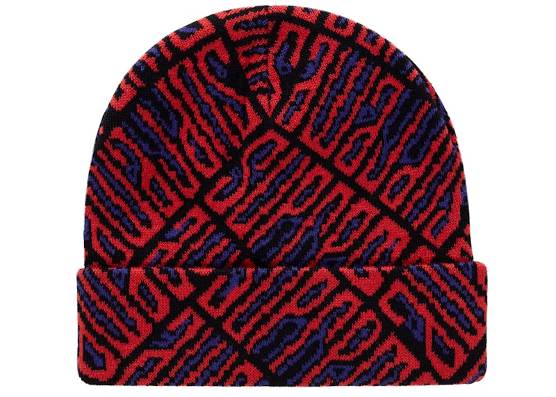 Supreme Funk Spellout Beanie Rood
