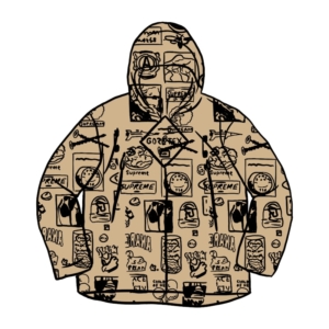Supreme GORE-TEX Stickers Shell Jacket Tan