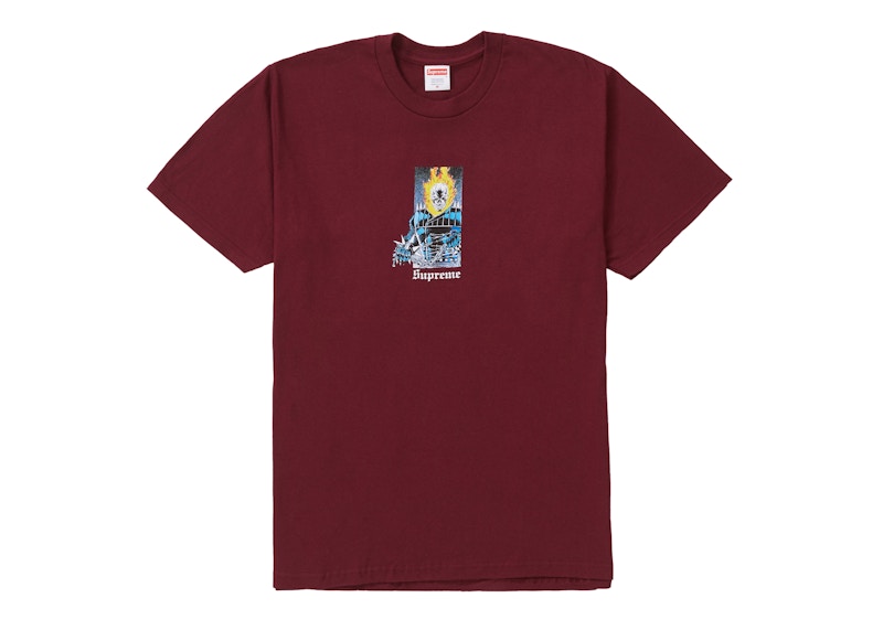 Supreme Ghost Rider Tee Burgundy Rood