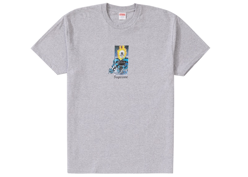 Supreme Ghost Rider Tee Heather Grijs