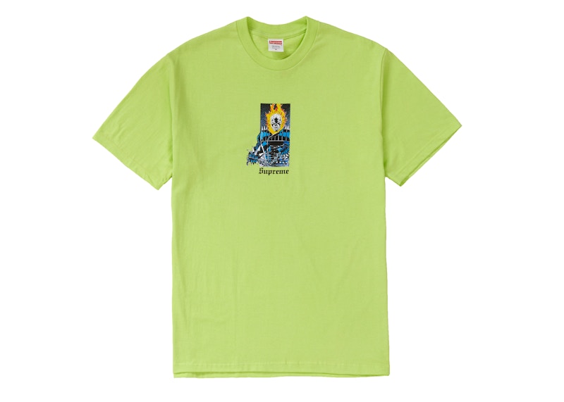 Supreme Ghost Rider Tee Neon Groen