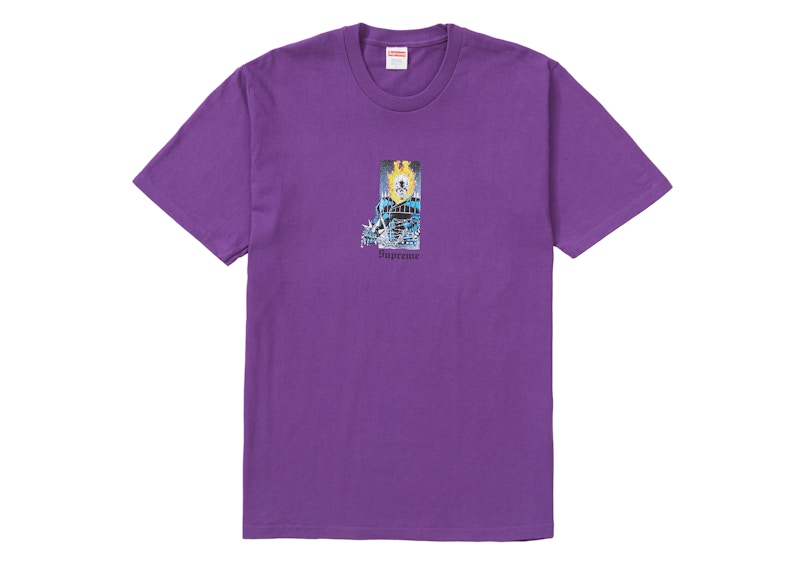 Supreme Ghost Rider Tee Paars