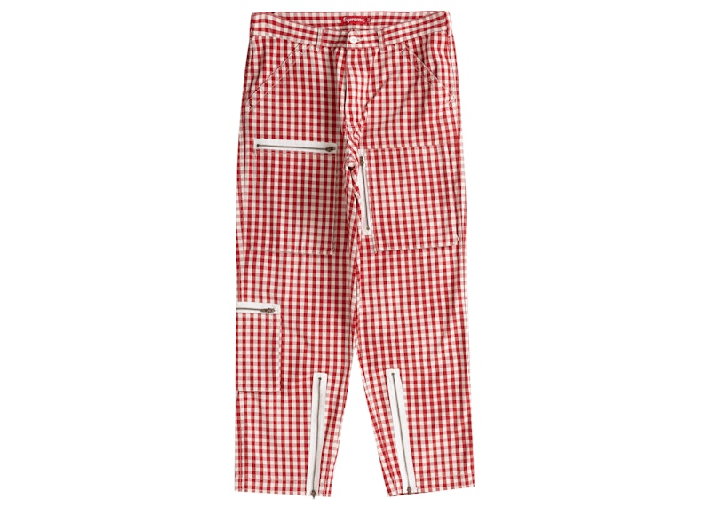 Supreme Gingham Flight Pant Rood