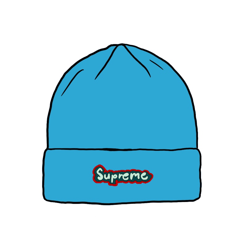 Supreme Gonz Logo Beanie Light Blauw