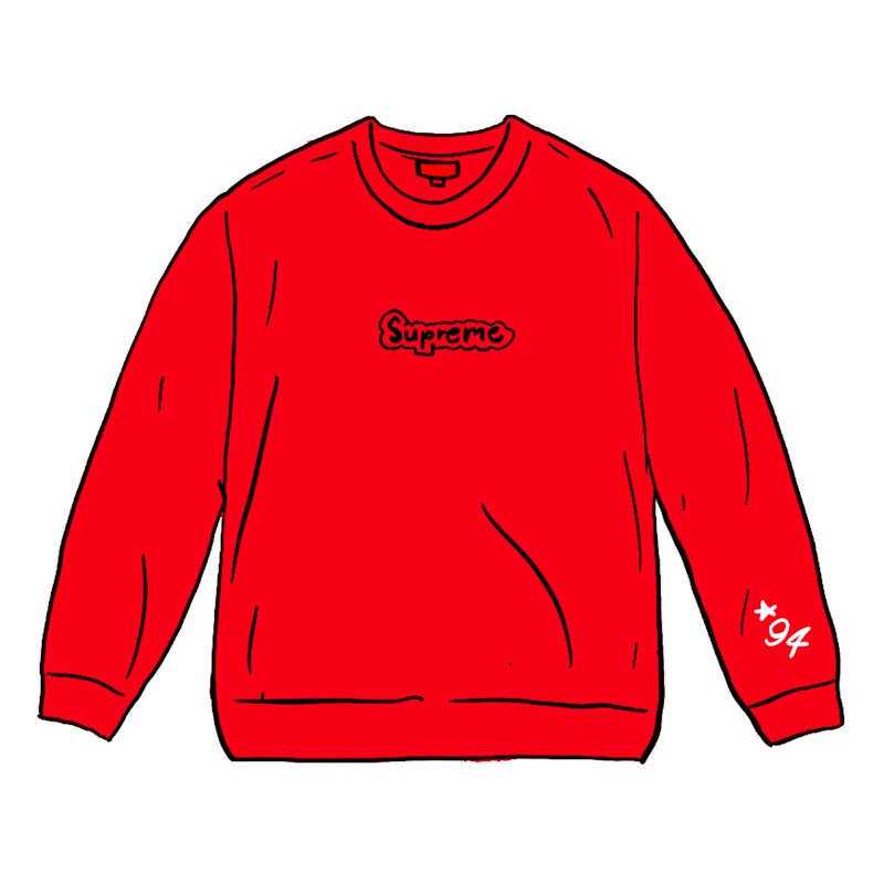 Supreme Gonz Logo Crewneck Burnt Rood