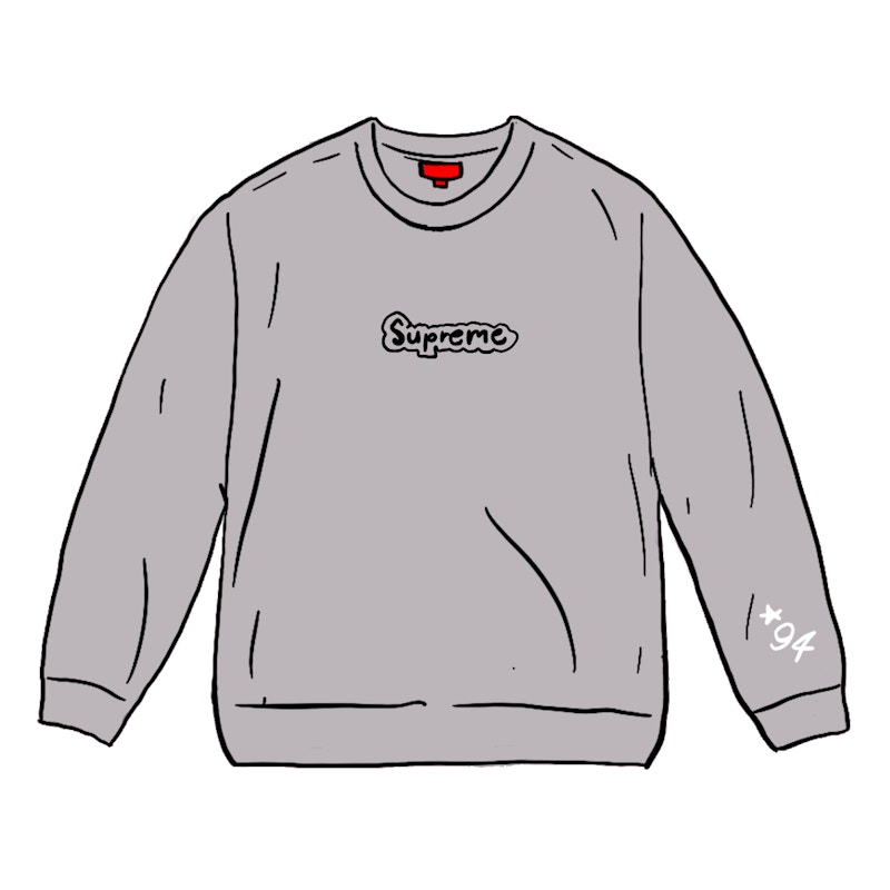 Supreme Gonz Logo Crewneck Grijs