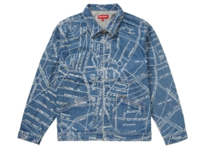 Supreme Gonz Map Work Jacket Washed Blauw