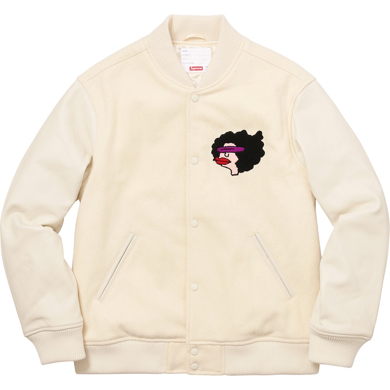 Supreme Gonz Ramm Varsity Jacket Off Creme