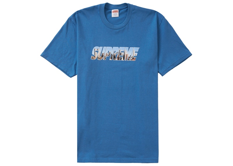 Supreme Gotham Tee Faded Blauw