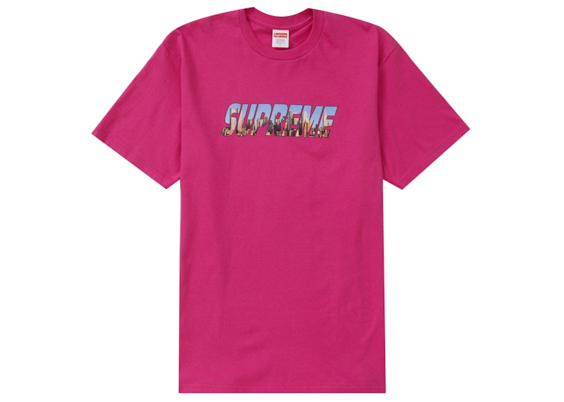 Supreme Gotham Tee Magenta Roze