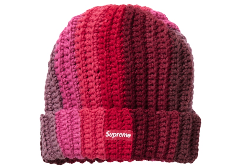 Supreme Gradient Crochet Beanie Rood