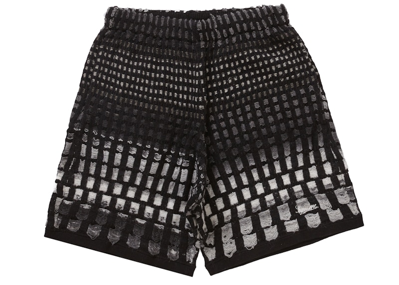 Supreme Gradient Grid Knit Short Zwart