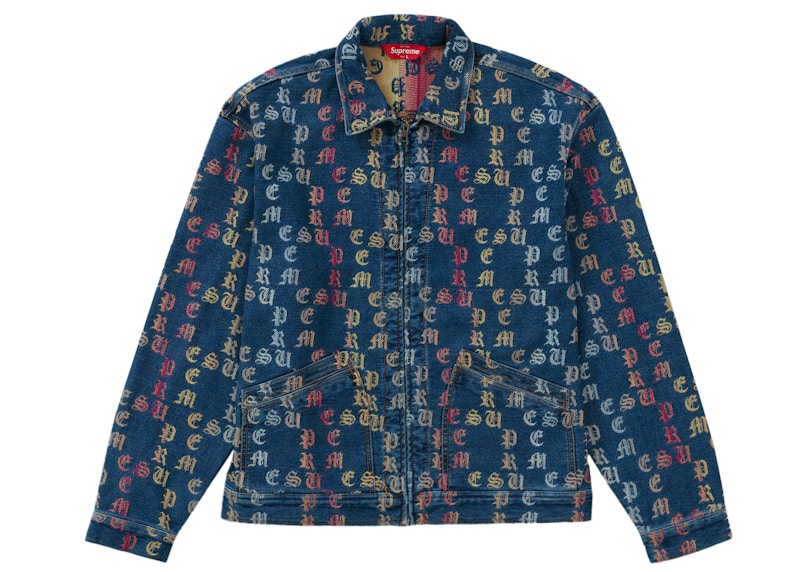 Supreme Gradient Jacquard Work Jacket Blauw