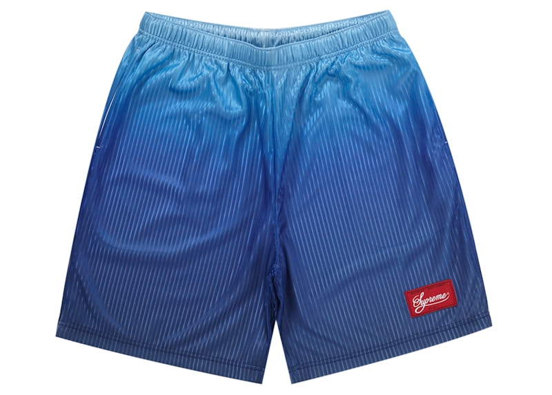 Supreme Gradient Mesh Stripe Short Royal Blauw