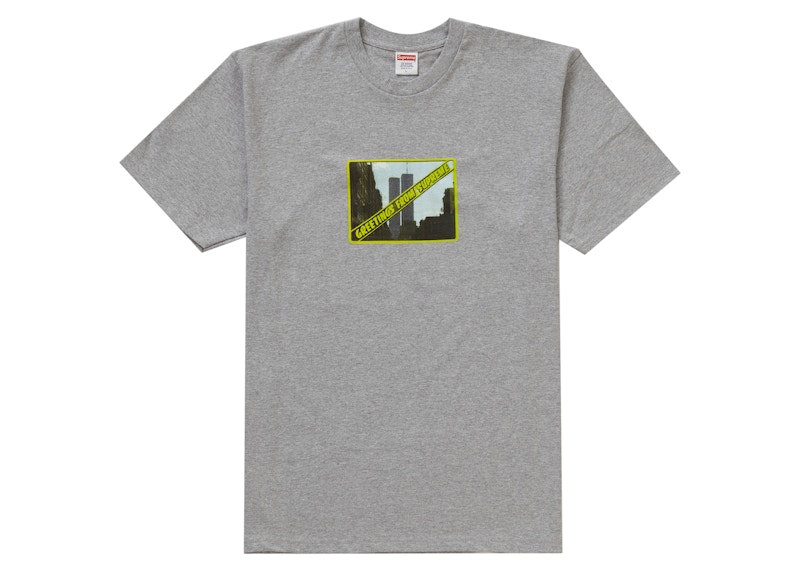 Supreme Greetings Tee Heather Grijs