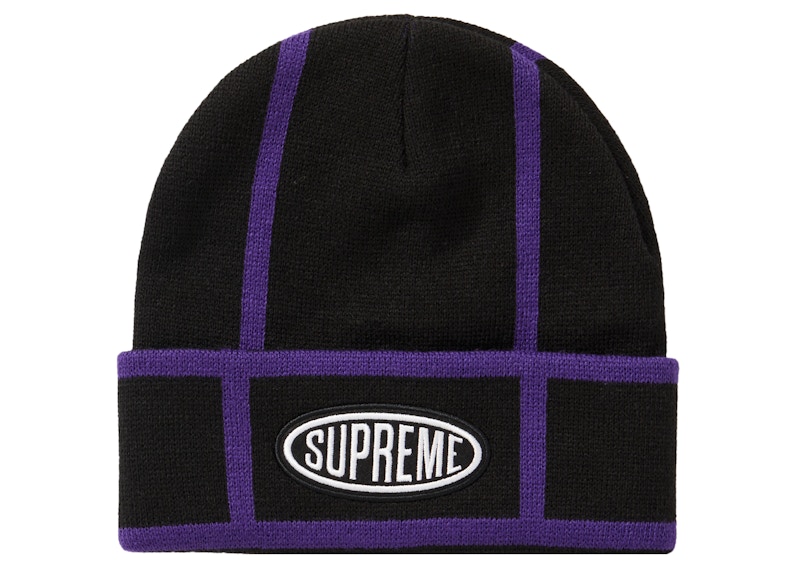 Supreme Grid Beanie Zwart