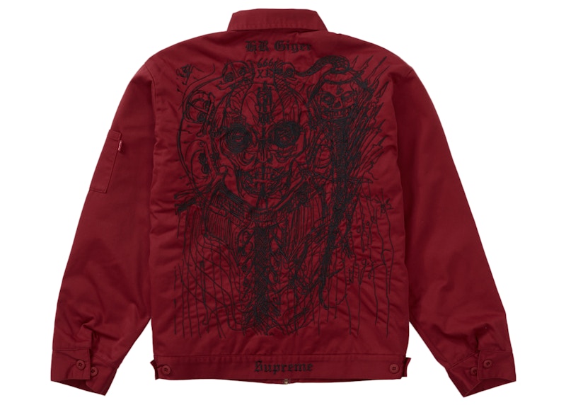 Supreme H.R. Giger Embroidered Work Jacket Rood