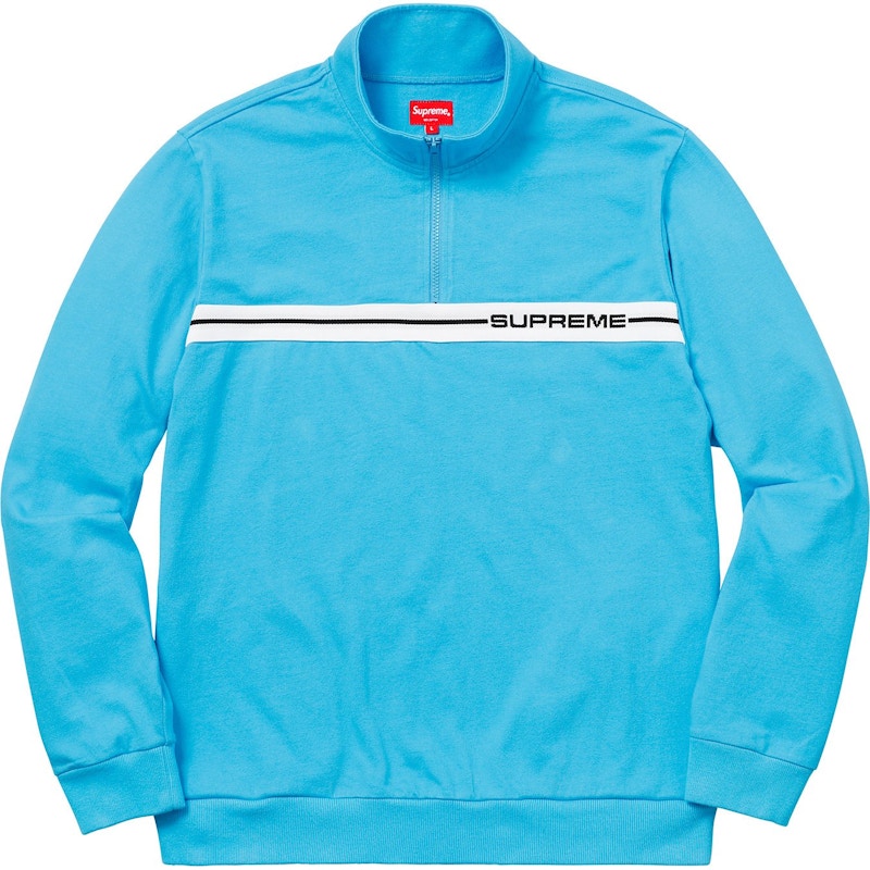 Supreme Half Zip Warm Up Light Blauw