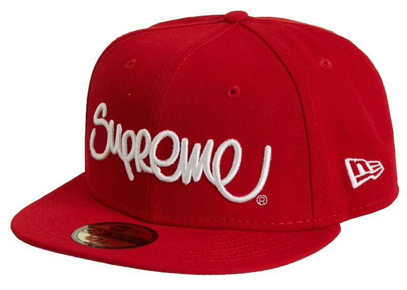 Supreme Handstyle New Era Rood
