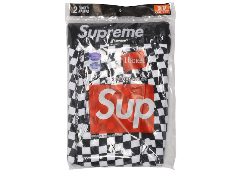 Supreme Hanes Boxer Briefs Checkered
