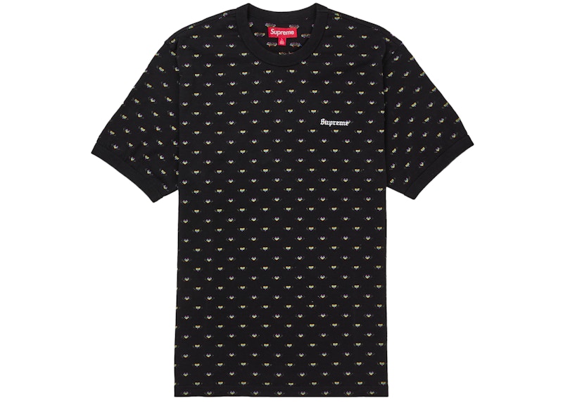 Supreme Hearts Intarsia Ringer Tee Zwart
