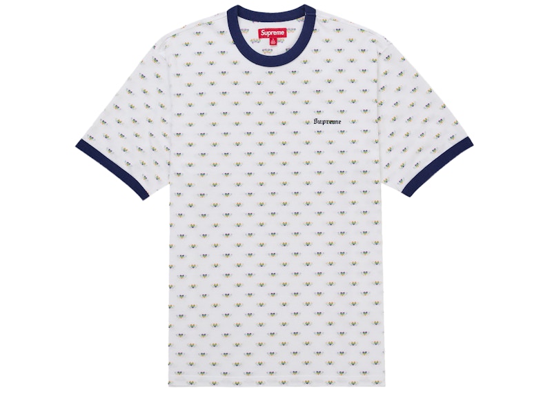 Supreme Hearts Intarsia Ringer Tee Wit
