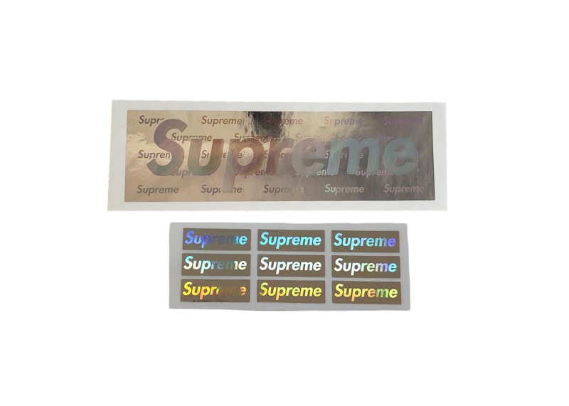 Supreme Holographic Foil Box Logo Sticker Set