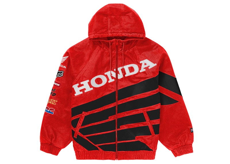 Supreme Honda Fox Racing Puffy Zip Up Jacket Rood