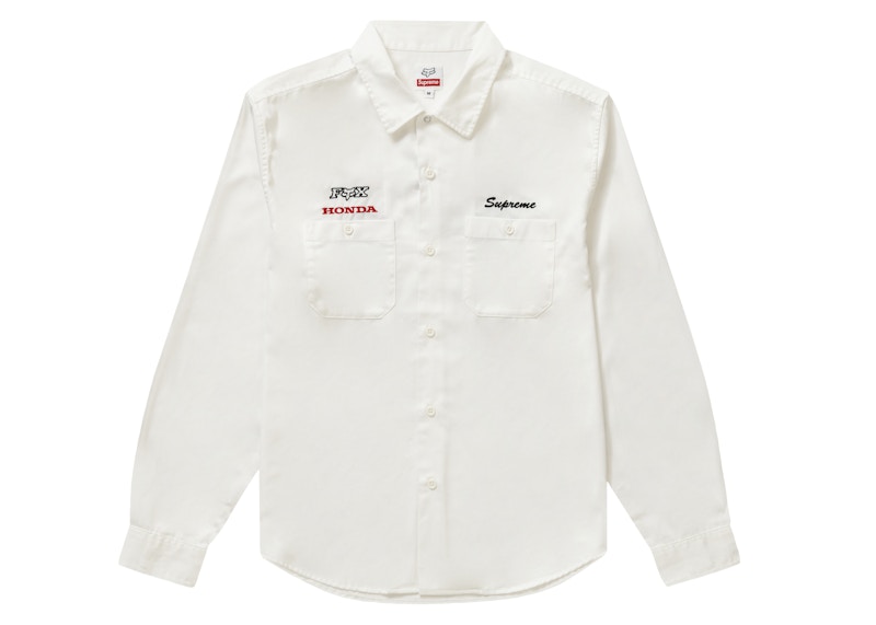 Supreme Honda Fox Racing Work Shirt Offwhite