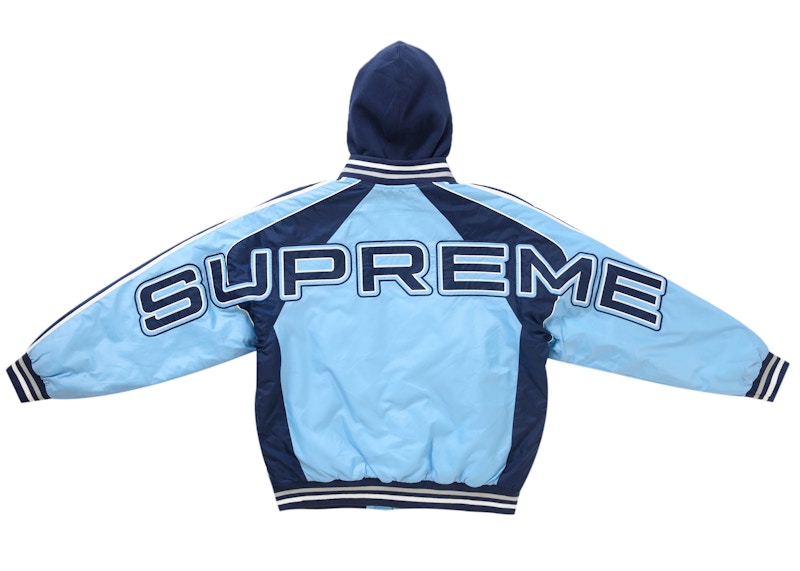 Supreme Hooded Stadium Jacket Blauw
