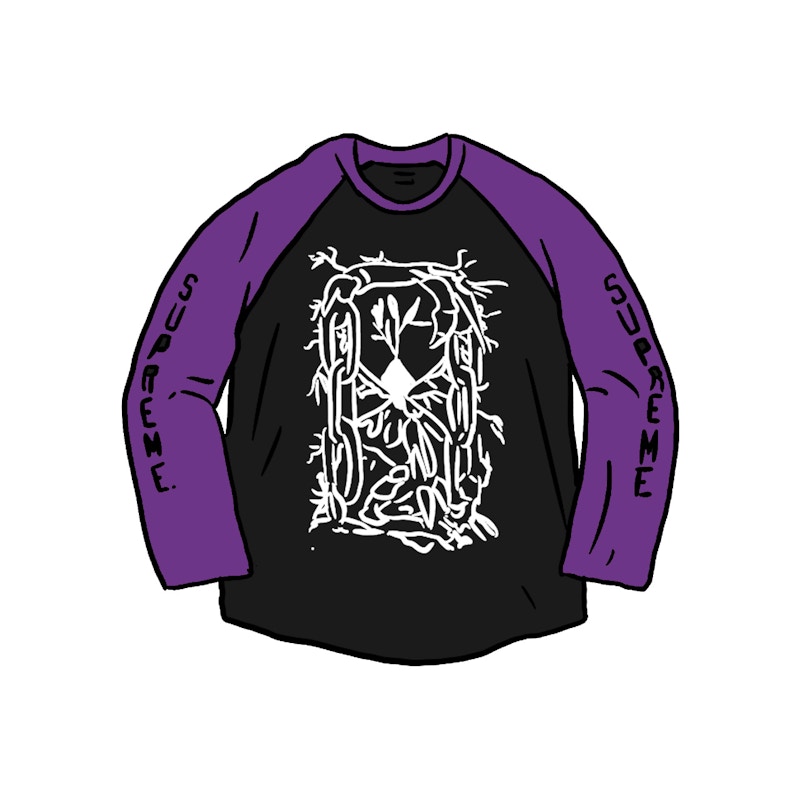 Supreme Hourglass Raglan /S Top Paars