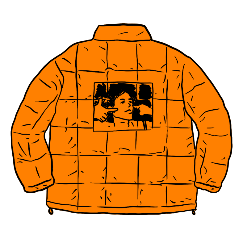 Supreme Iggy Pop Puffy Jacket Oranje
