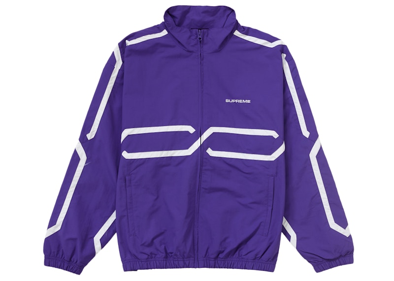 Supreme Inset Link Track Jacket Paars