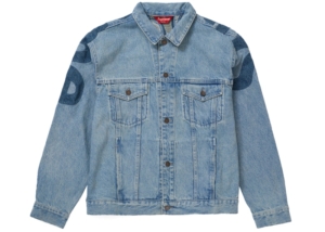 Supreme Inset Logo Trucker Jacket Washed Blauw