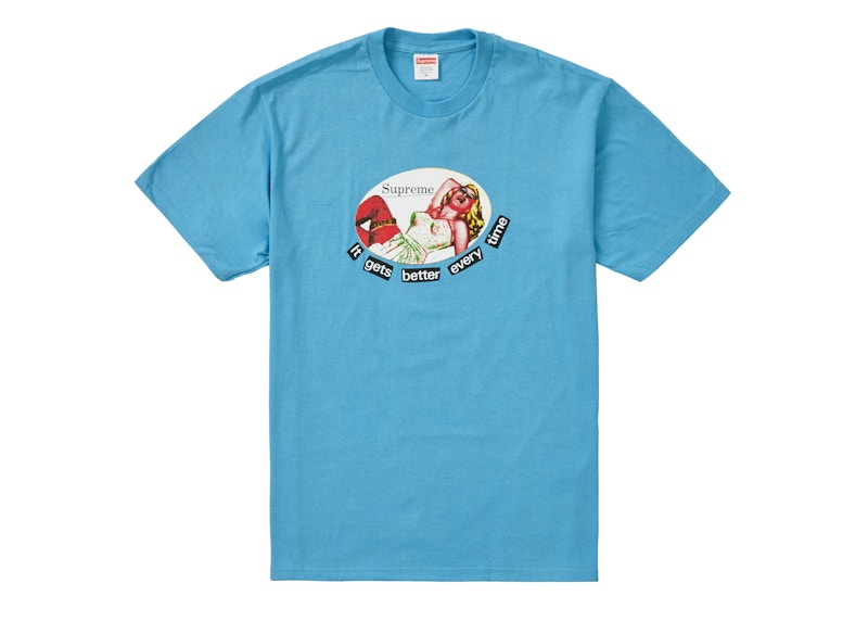 Supreme It Gets Better Every Time Tee Slate Light Sage